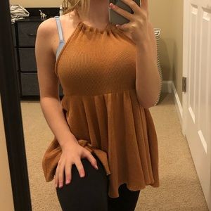 UO Boho High Neck Tank Top